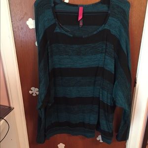 Pure energy dark turquoise long sleeve shirt